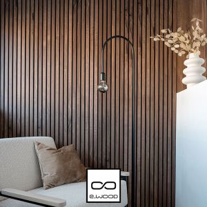 PAREMENT MURAL BOIS MDF REVÊTU MAESTRO LATT CASTLE OAK BLACK - ASPECT CLAIRE-VOIE 20*287*2770